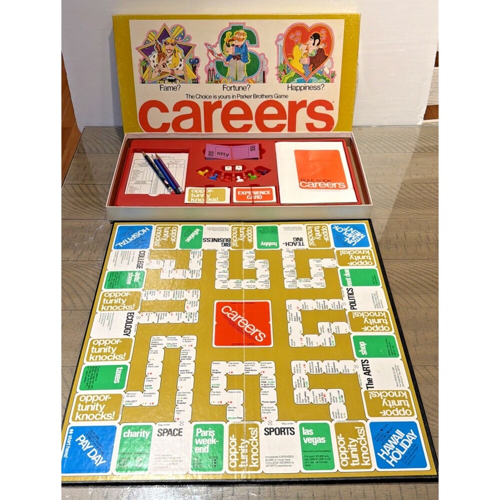 Vintage Careers Board Game 1976 Parker Brothers Complete retro MCM